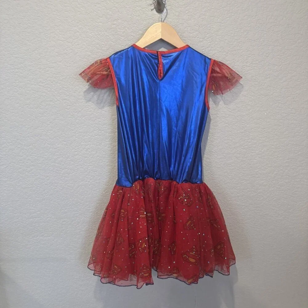 Rubie's DC Comics Large 10/12 Years Supergirl Tutu Dress Red Blue Sparkle